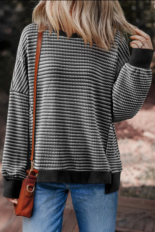 Striped Red and Black Sweatshirt