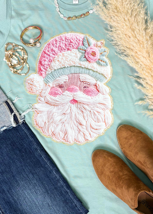 Teal Santa Tee