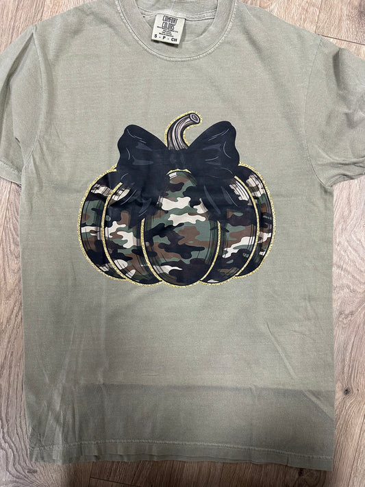 Black Camo Pumpkin Tee