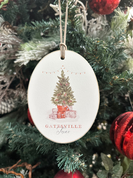 Gatesville Tx Christmas Tree Ornament