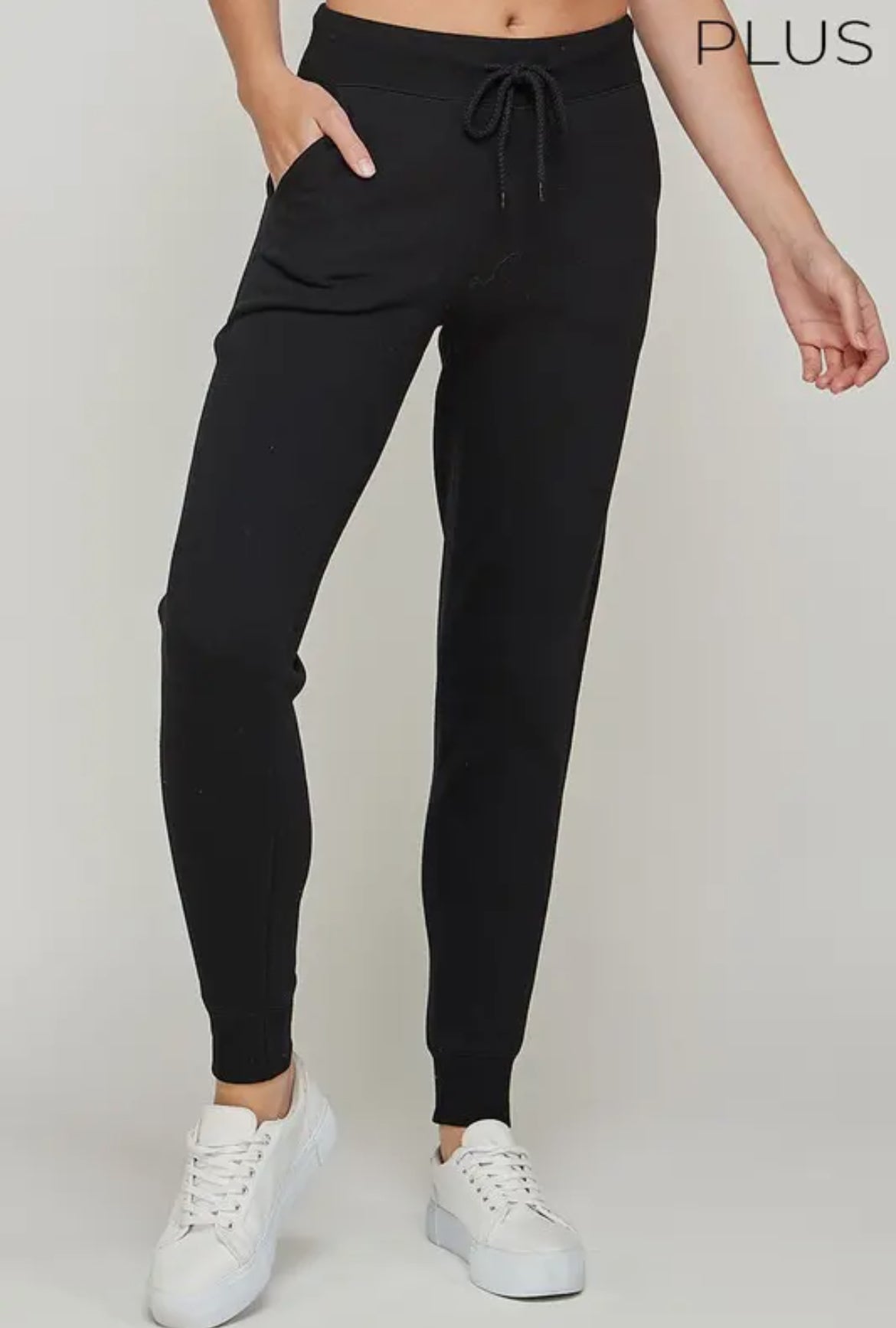 Plus Size Fleece Basic Jogger with Pocket
