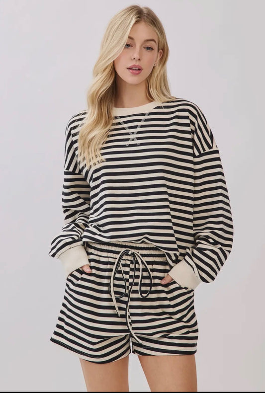 Cozy Striped Matching Lounge Set