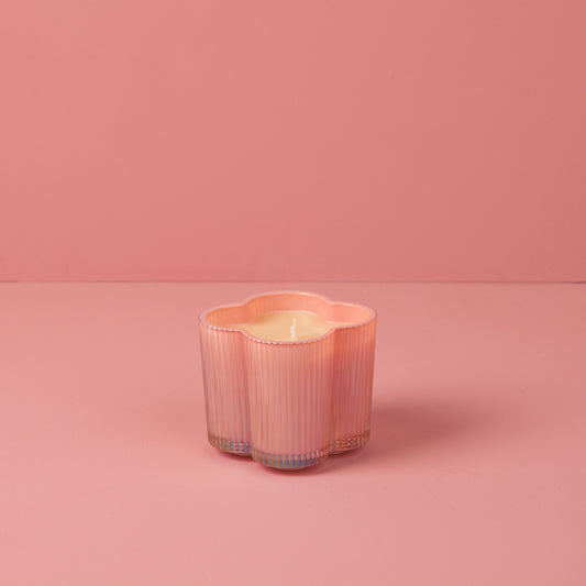 Sweet Grace Pink Glass Candle