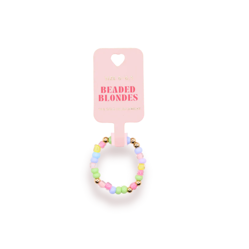 Beaded Blondes Rainbow Ring Size 5/6