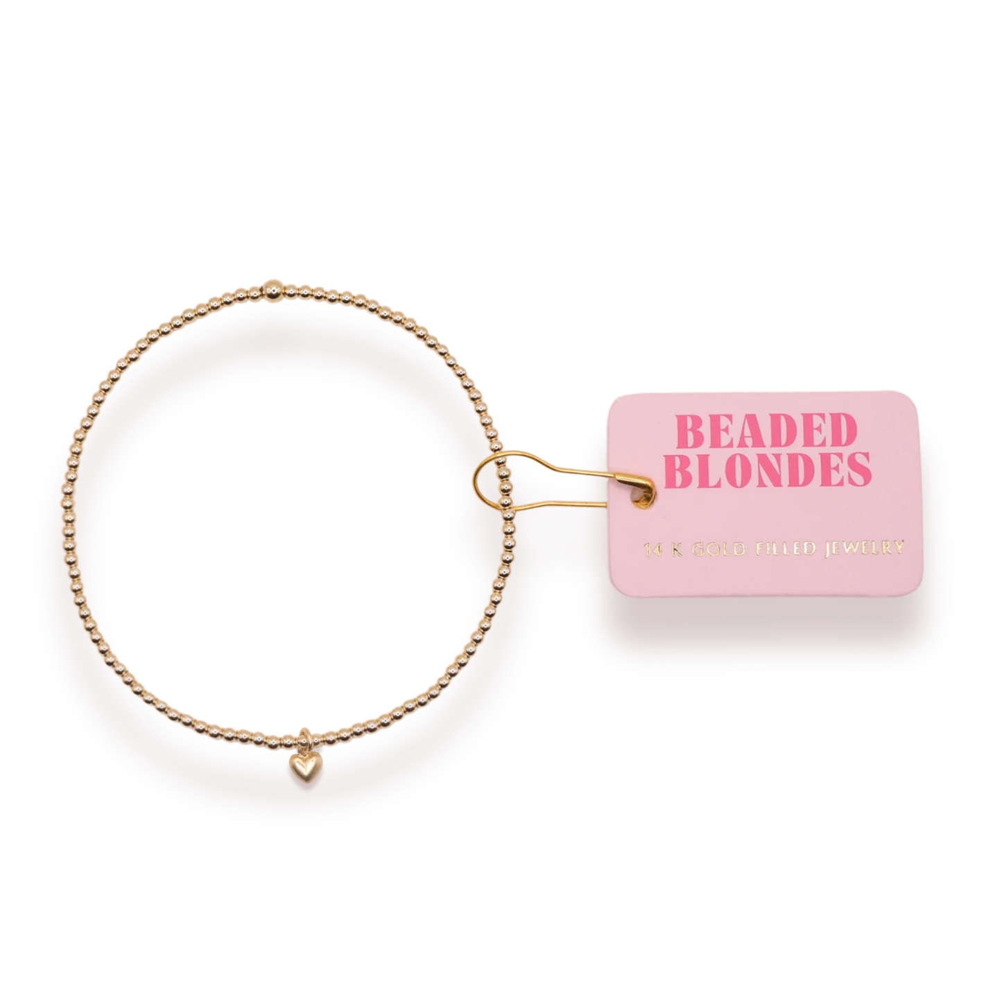 Beaded Blondes Mini Heart Charm Ring Size 5/6