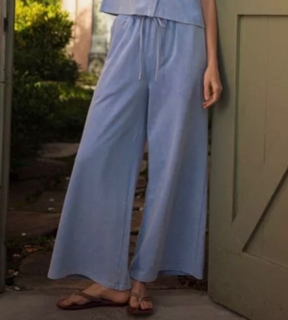 Baby Blue Wide Leg Pants