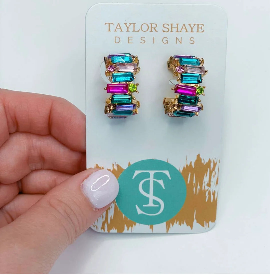 Taylor Shaye Multicolor Hoop Earrings