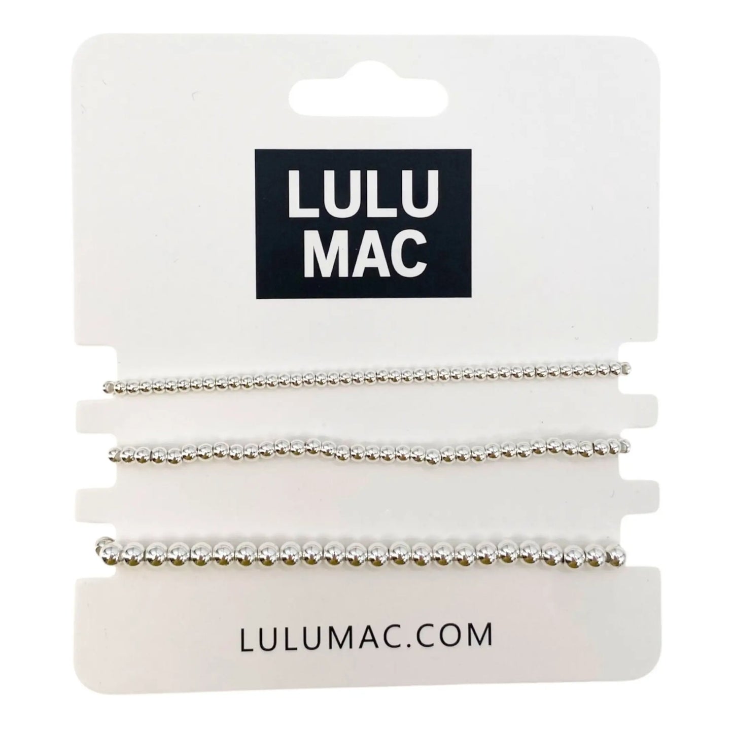 LULU MAC Silver Beaded Bracelet