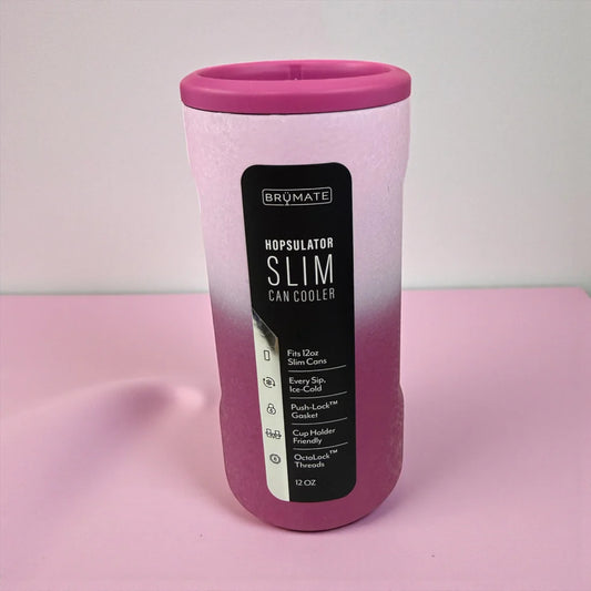 Brümate Slim Can 12oz Frosted Rose