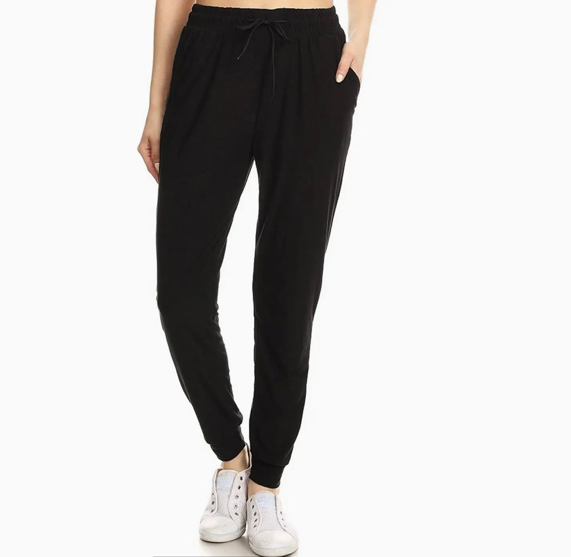 Black Buttery Soft Joggers w/ Drawstring