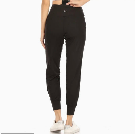 Chocolate Brown Slim fit Activewear Joggers w/ Back Pocket